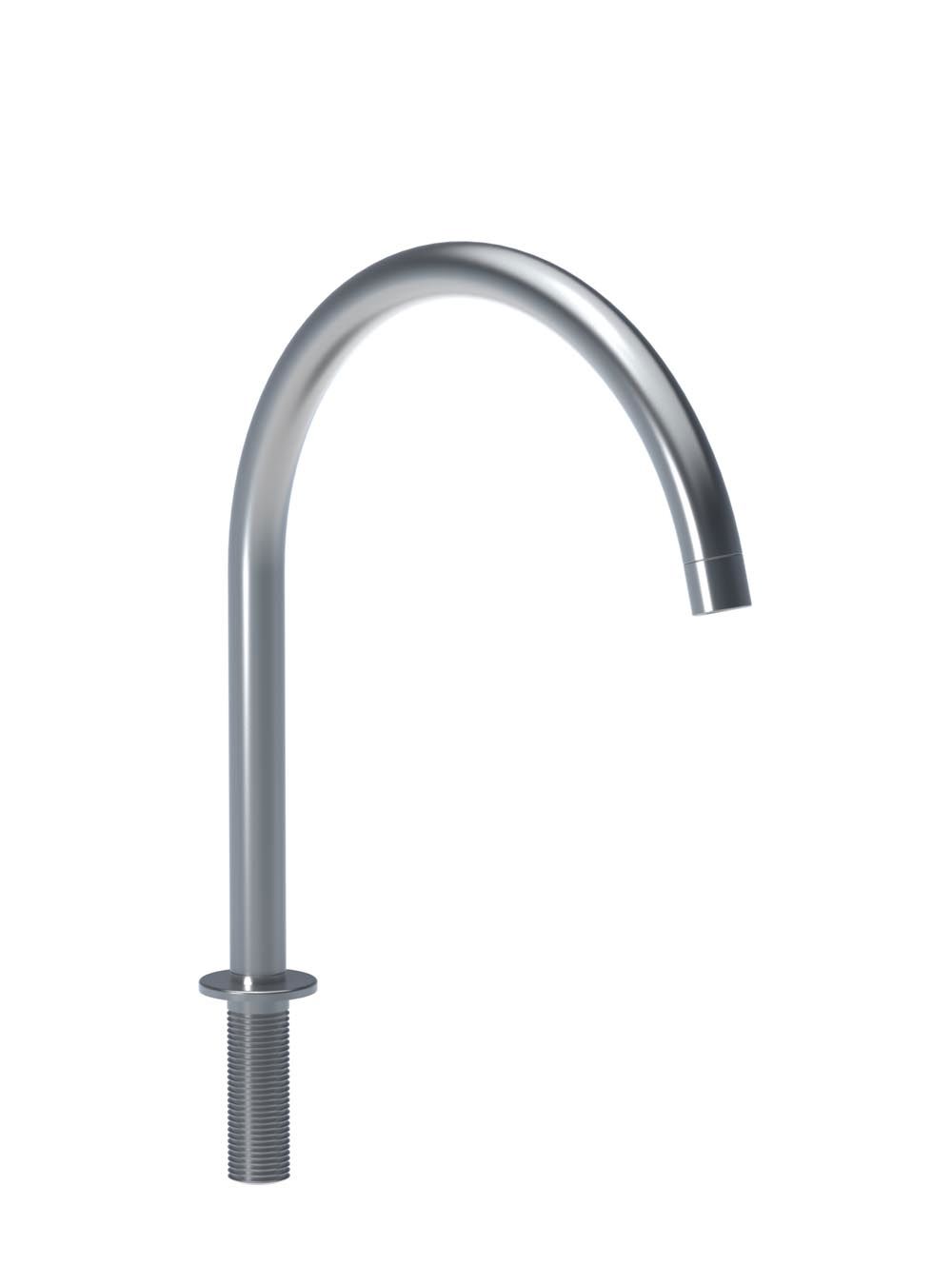 090H: Swivel spout. Height 265 mm. Hole cut out size: 22 mm.