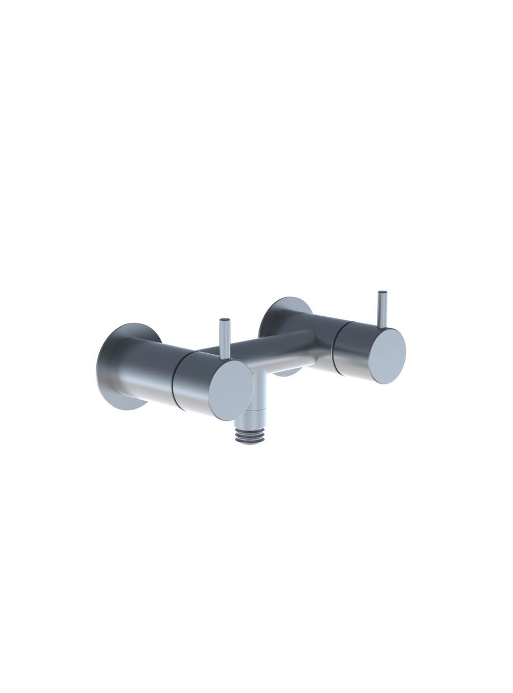 1671-HT2: Two-handle build-in mixer for use with T34 hand shower and rail, 1670, 2 pcs. circular flanges 001G.