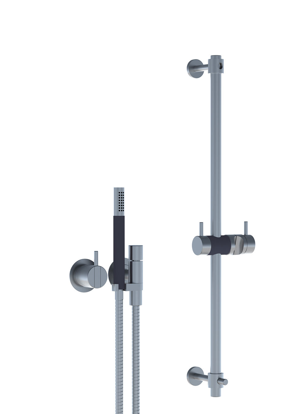 2171-T34: One-handle mixer with hand shower and rail.2171-T34UP = Mixer 2100.2171-T34AP = Handle NR21, hand sh