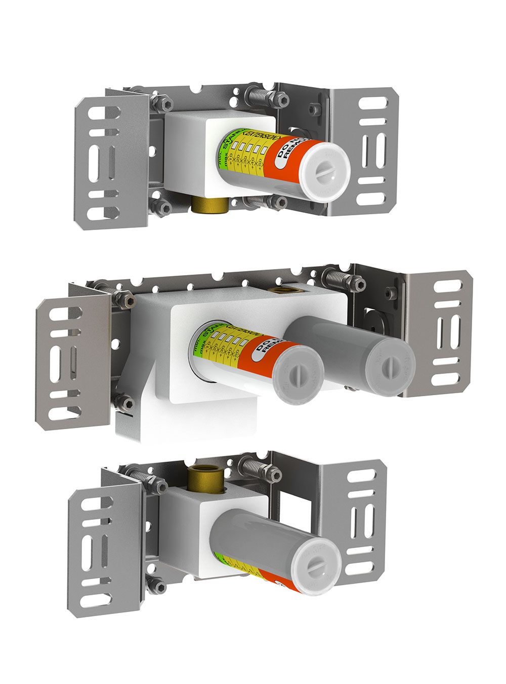 2400: One-handle build-in mixer for high flow, with diverter, including two separate outlet sockets, 20...