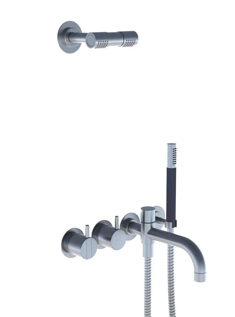 2441DT8-081D: One-handle build-in mixer with ceramic disc technology and diverter. 2441DT8-08D1UP = Build-in mixer