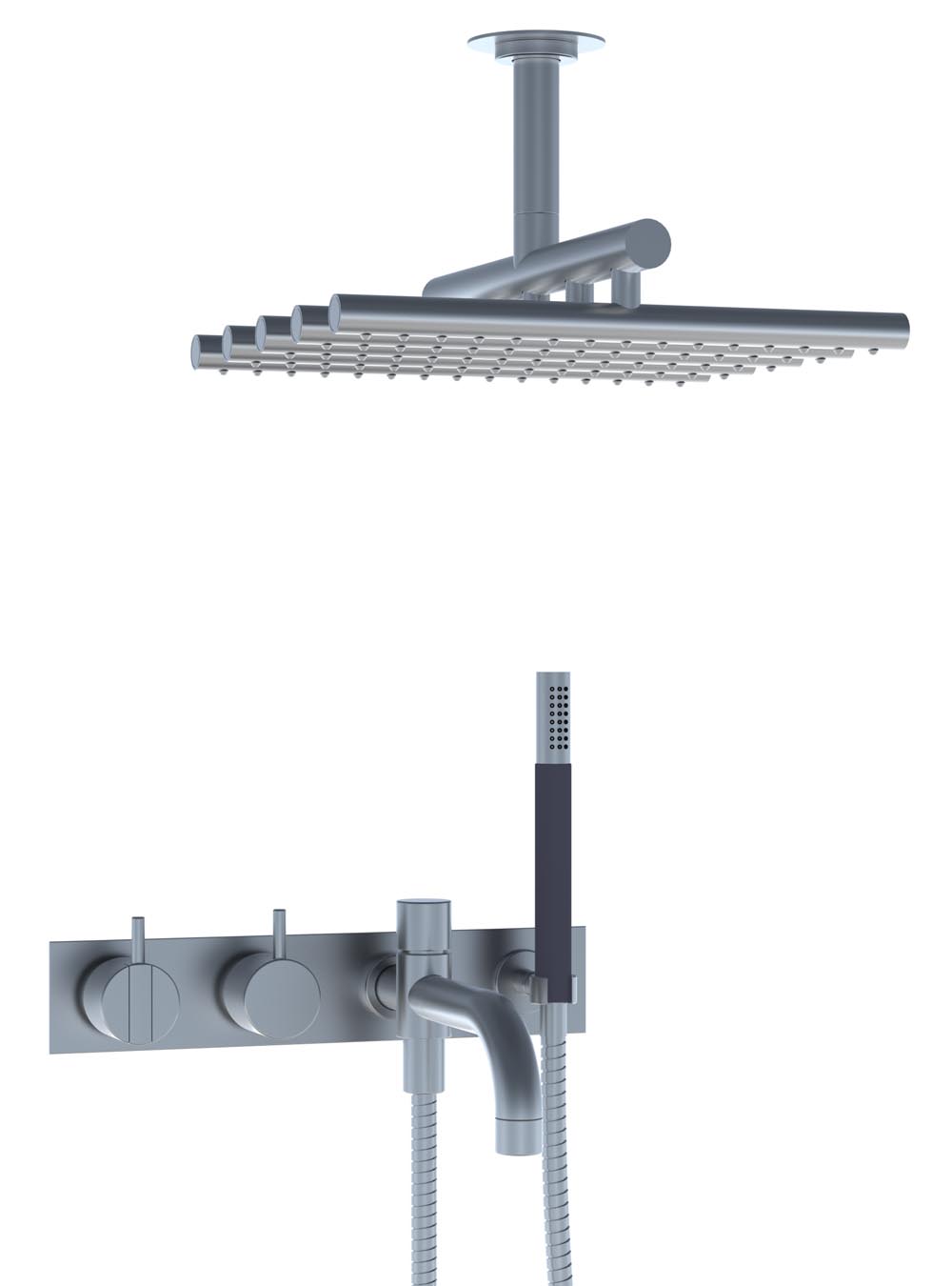 2444DT8-051A: One-handle build-in mixer with ceramic disc technology and diverter.
2444DT8-051AUP = Build-in m...