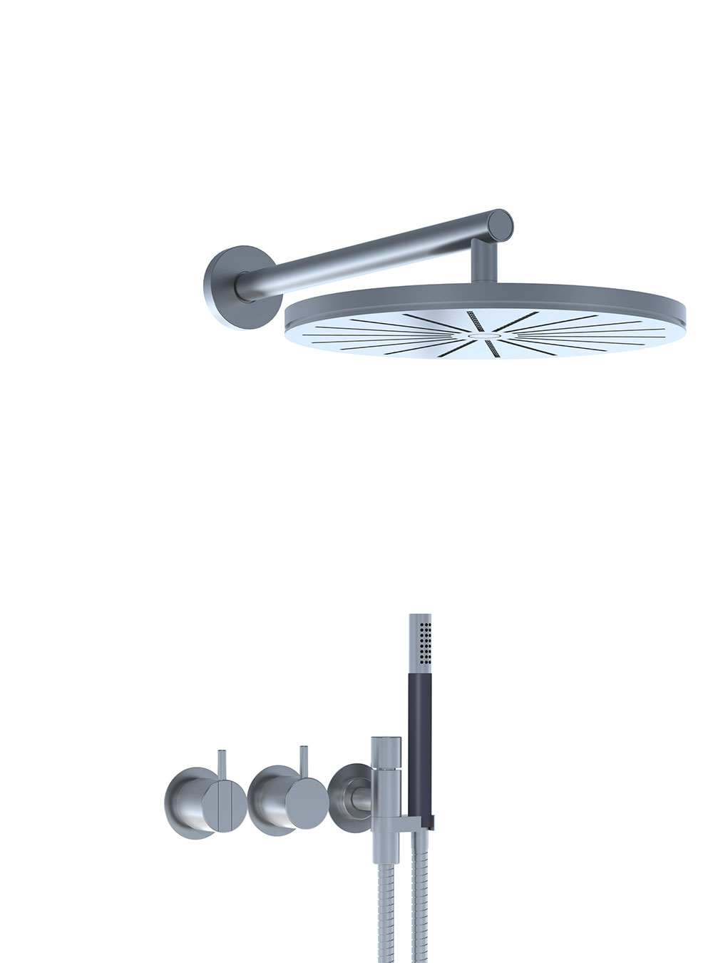 2471R-061: Et-grebsblander med hoved- og håndbruser. 
2471R-061UP =  Et-grebsblander med keramisk ventilenh...