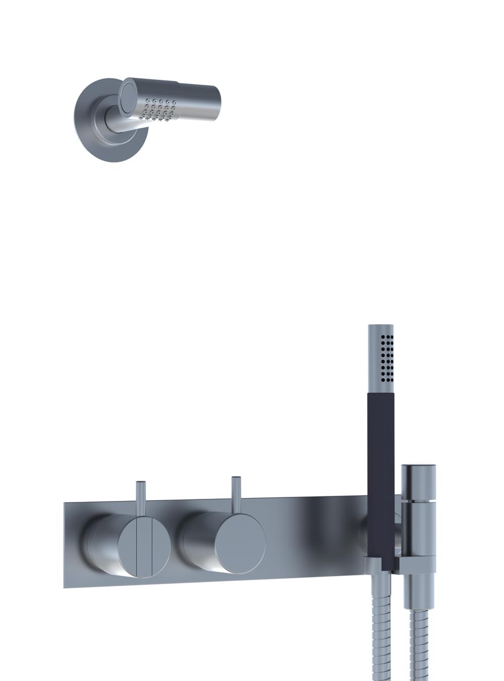 2473-081: One-handle build-in mixer with ceramic disc technology with diverter.
2473-081UP = Mixer 2400F....