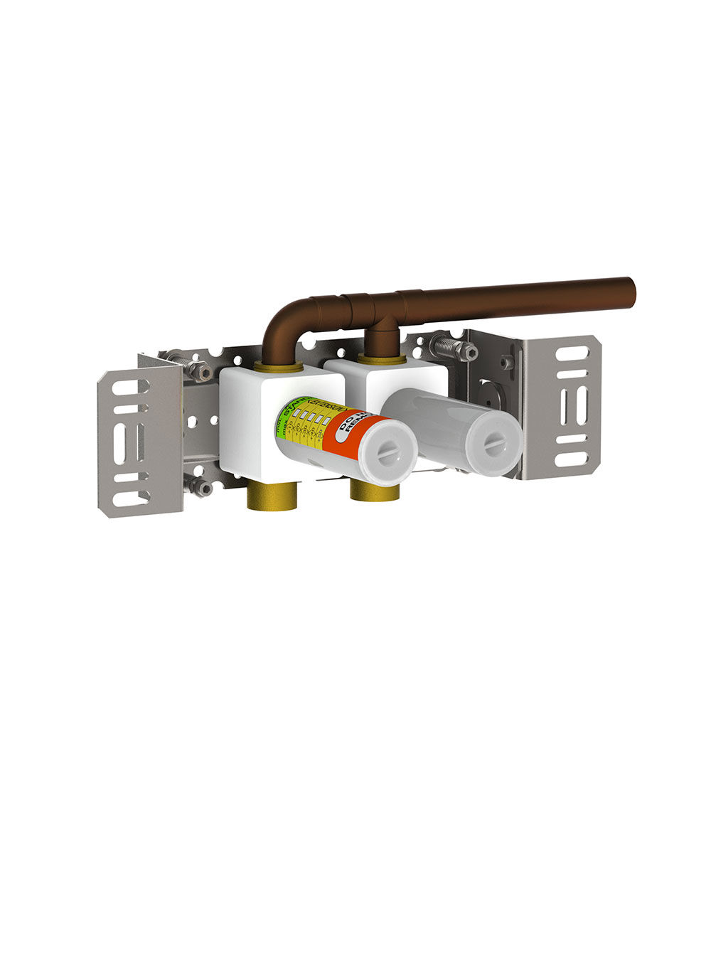 2700V: Two-handle build-in mixer for high flow.¾" connection to copper, steel or iron pipe work.