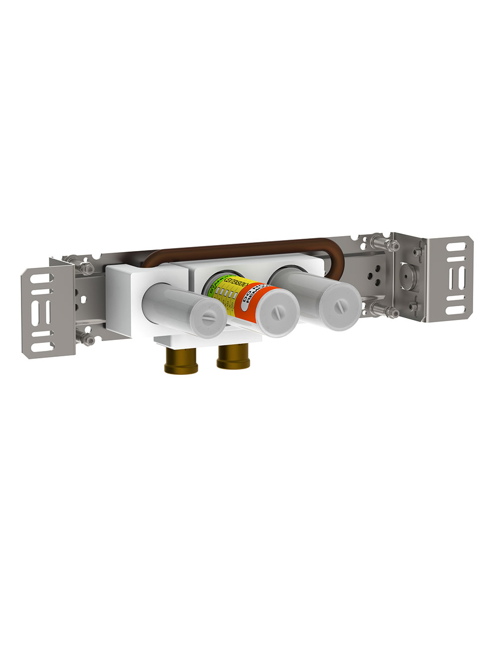 5100X: Thermostatic mixer with fixed outlet socket, handles to 
the right. 
¾" connection to copper, s...