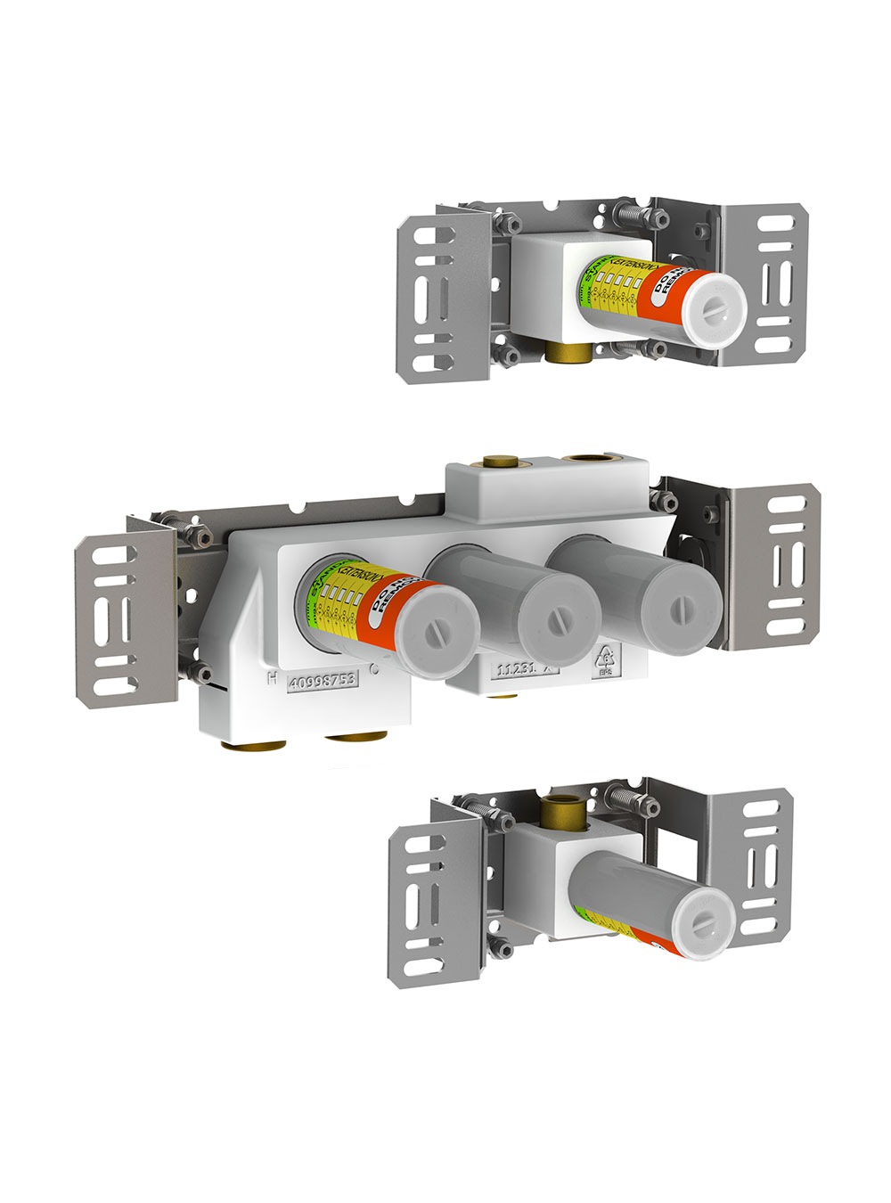 5400: Thermostatic mixer with diverter and two separate outlet sockets, 200M. 
¾" connection to copper...