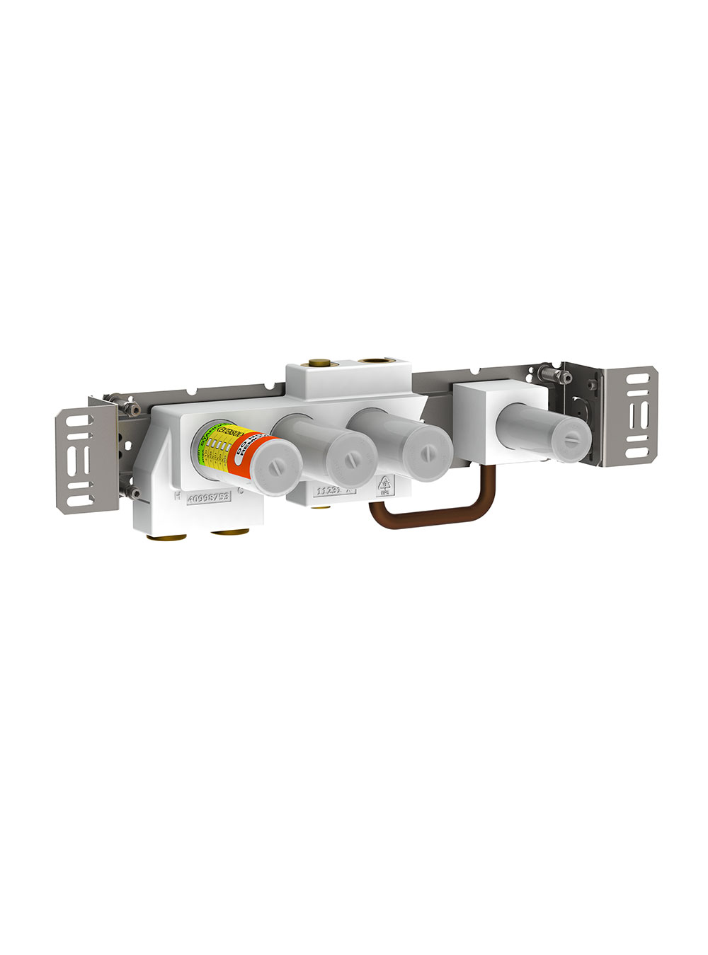 5400FV: Thermostatic mixer with diverter and one fixed outlet socket.
¾" connection to copper, steel, ir...