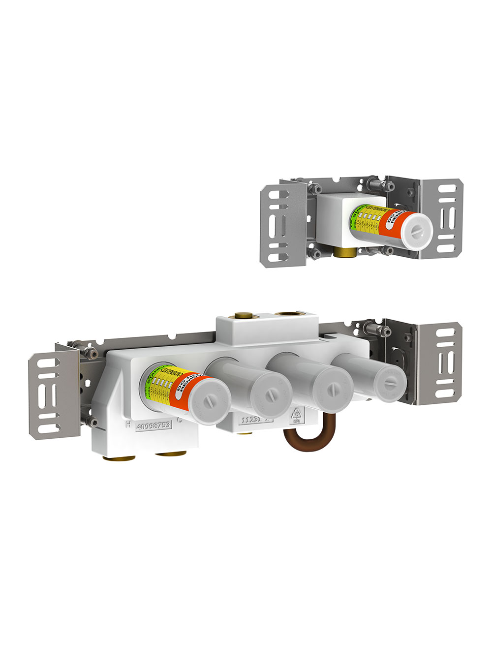 5400N: Thermostatic mixer with diverter and fixed outlet socket and one separate outlet socket, 200M....
