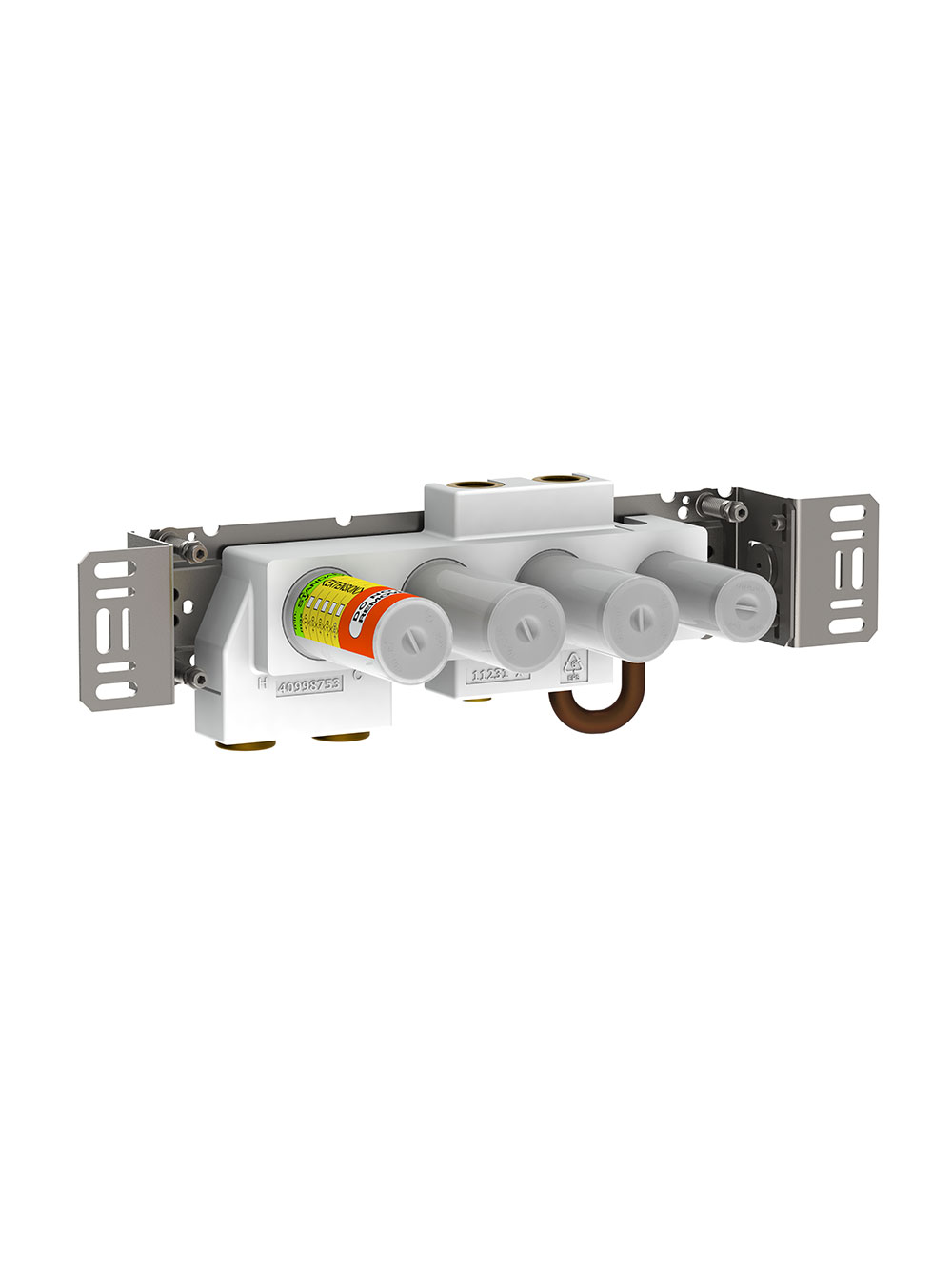 5400NVA3: Thermostatic mixer with 3-way diverter, one fixed outlet socket. 
¾" connection to copper, steel...