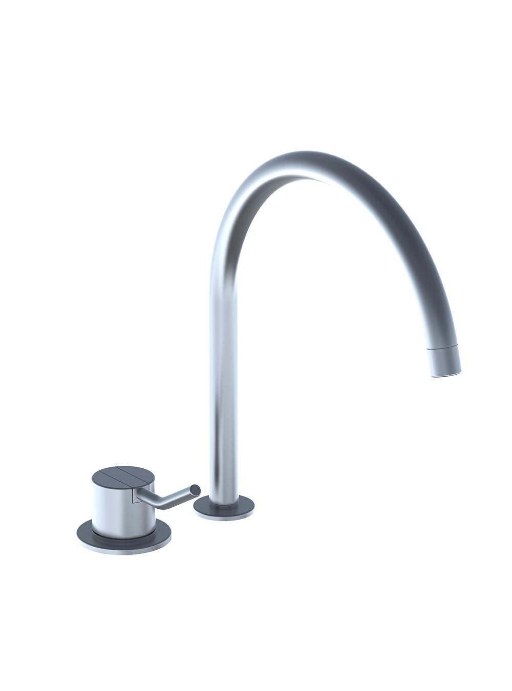 590HM: One-handle mixer with meduim lever, ceramic disc technology for table mounting 500, with swivel s...