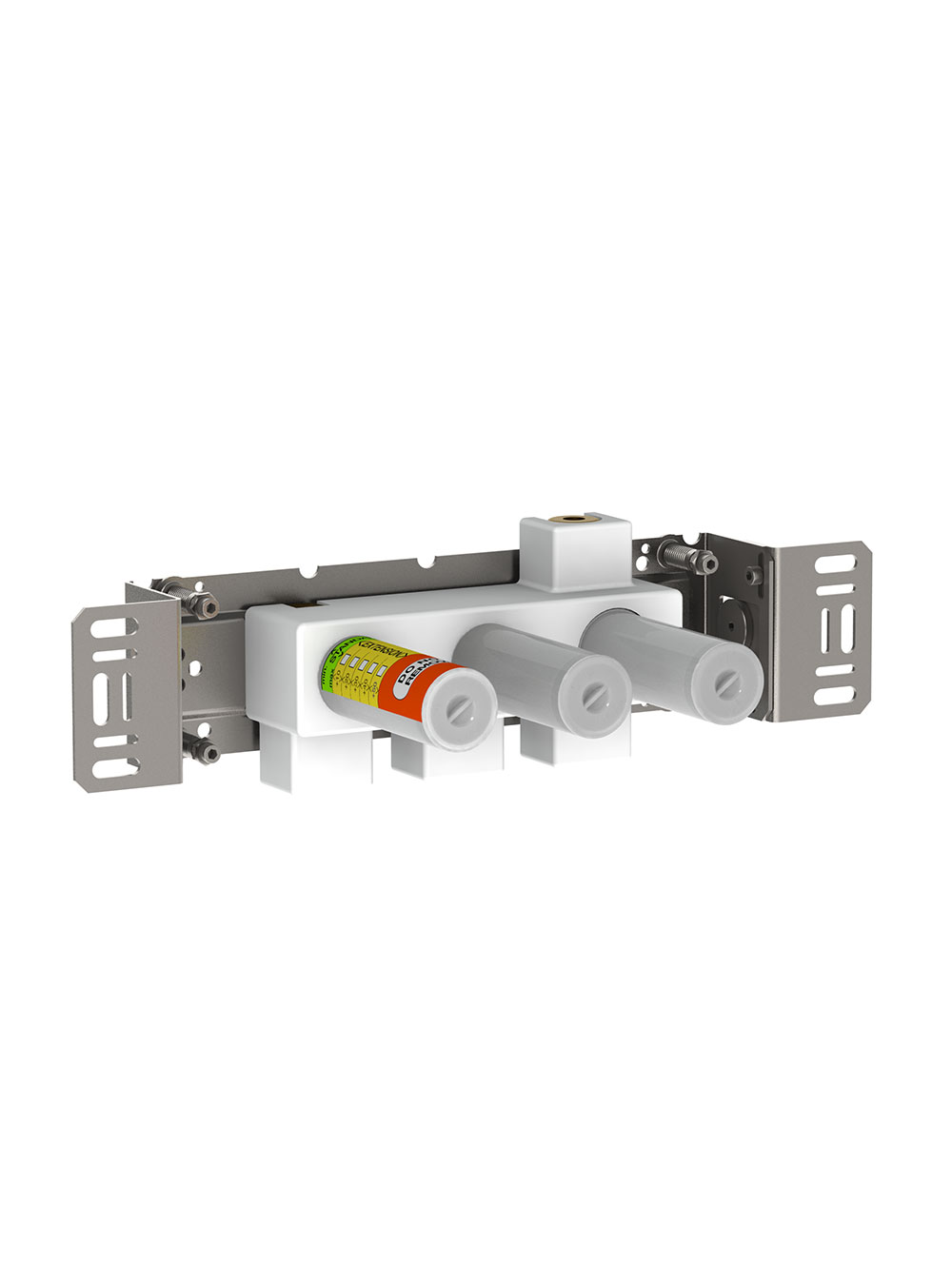 600: Two-handle build-in mixer, with fixed outlet socket. 
½" connection to copper, steel, iron or pe...
