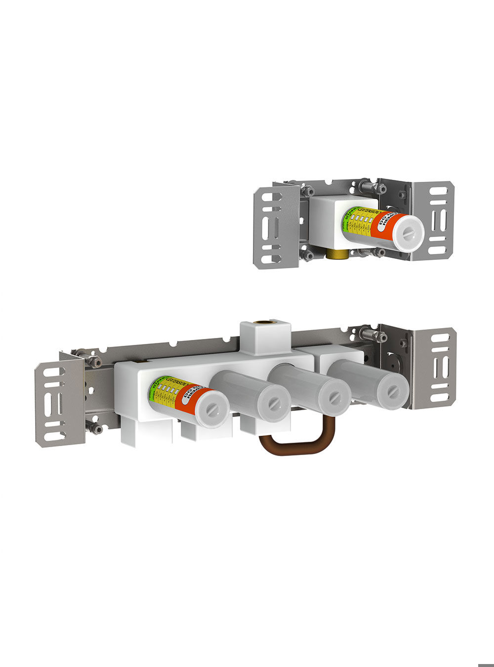 800N: Two-handle build-in mixer with diverter, including one fixed and one separate outlet socket, 200M. ½
