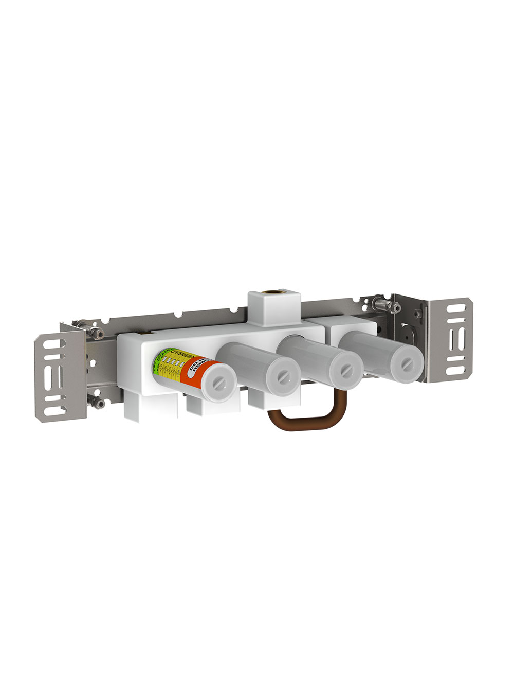 800NV: Two-handle build-in mixer with diverter, including one fixed outlet socket.
½" connection to cop...