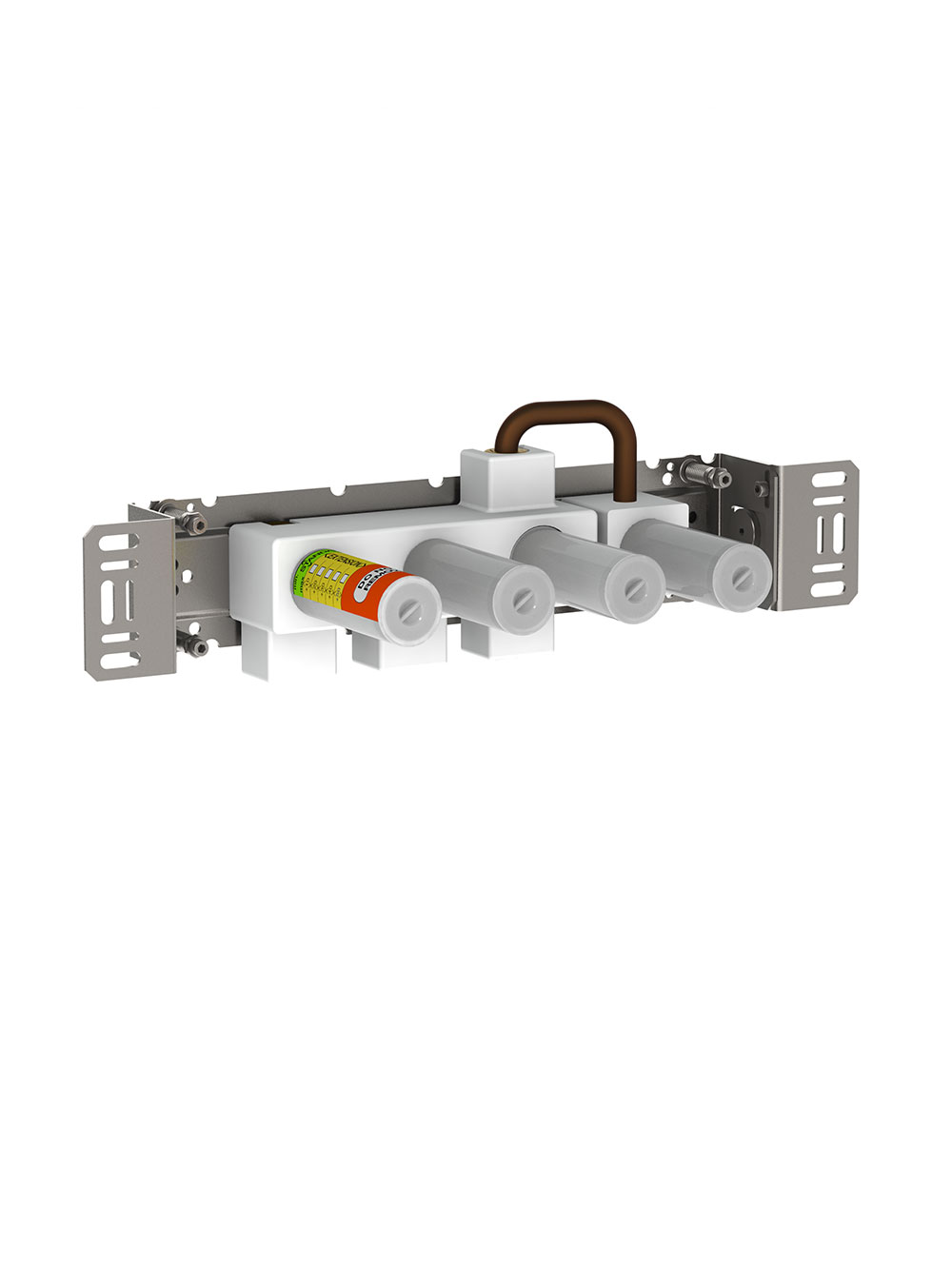 800TV: Two-handle build-in mixer with diverter, for bath filling and hand shower, with one fixed outlet...