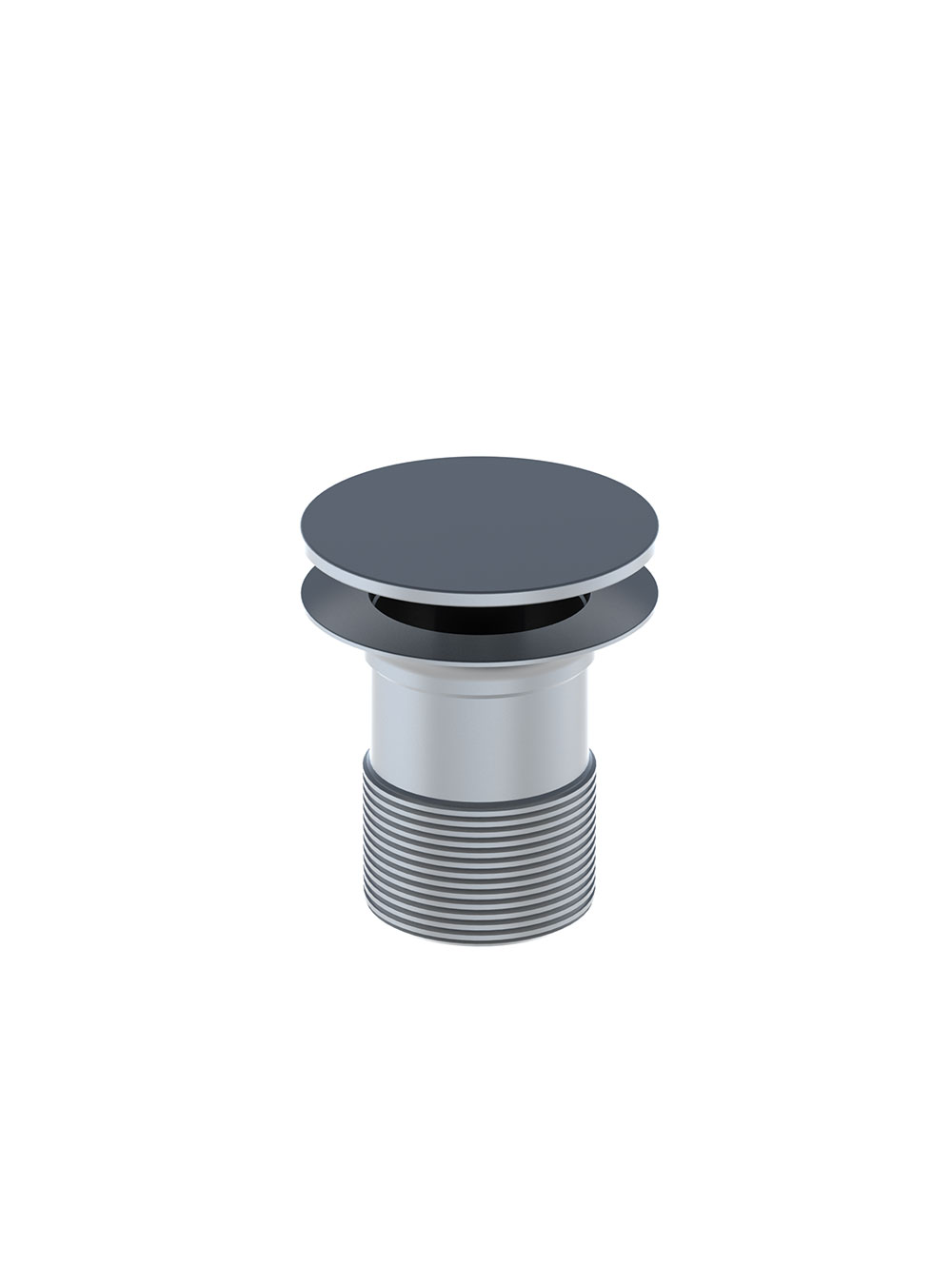 A63F: 1¼" push fixed in open position.
The part that goes through the wash basin, 
is polished chrome...