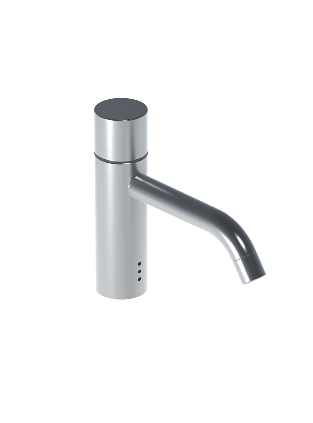 RB1EN/150: Basin pillar tap with on-off sensor for ‘hands free’ operation, with an external mains transformer a