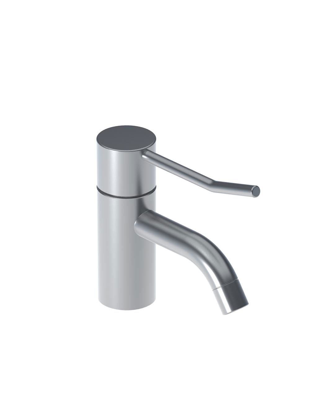 RB1L: Pillar tap with ¼ turn ceramic disc technology, with long lever, fixed spout, water saving aerator. 