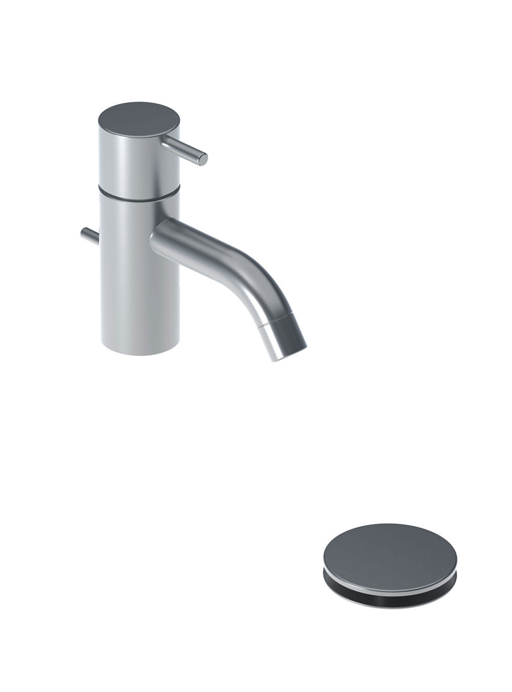 RB3: Pillar tap with ¼ turn ceramic disc technology, fixed spout with water saving aerator, pop-up waste 
