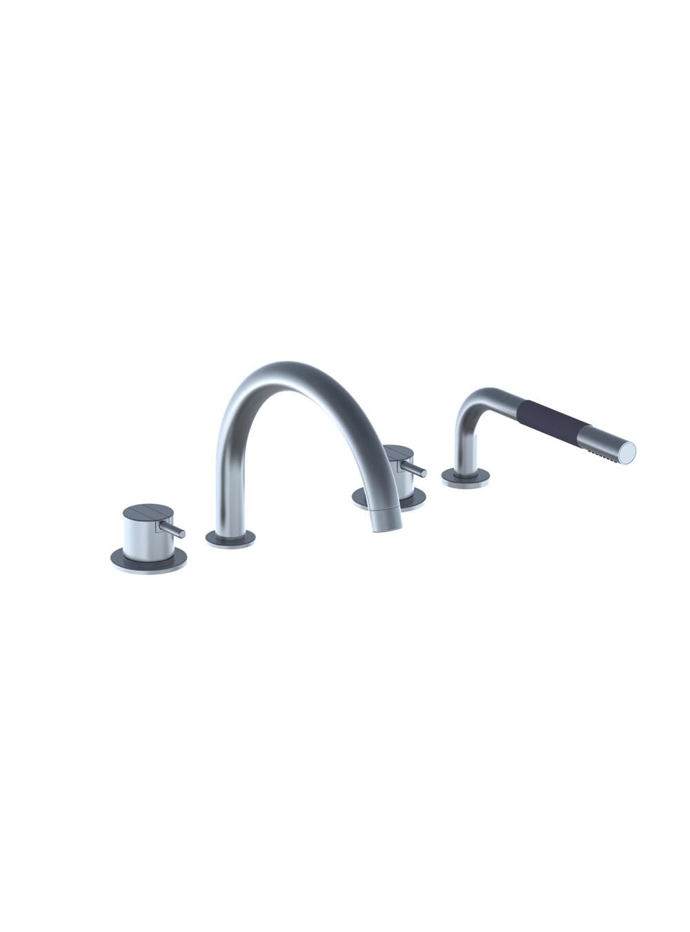 SC12: One-handle mixer 2x2500 with swivel spout 090E and hand shower T1.
