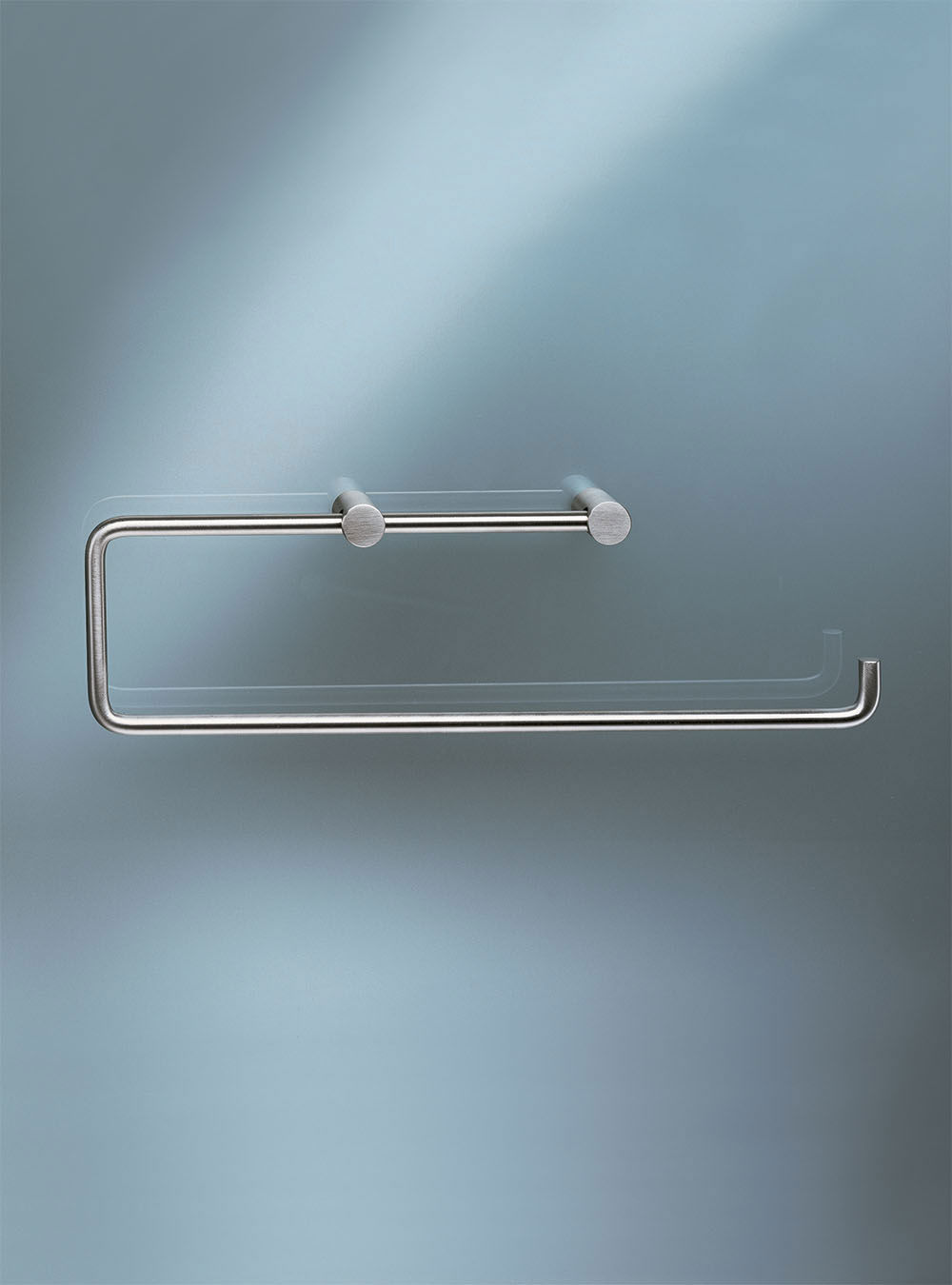 T13-BP: Papierhalter für zwei WC-Rollen oder eine Papierhandtuchrolle (Küchenrolle), Bügellänge 237 mm. Ohne