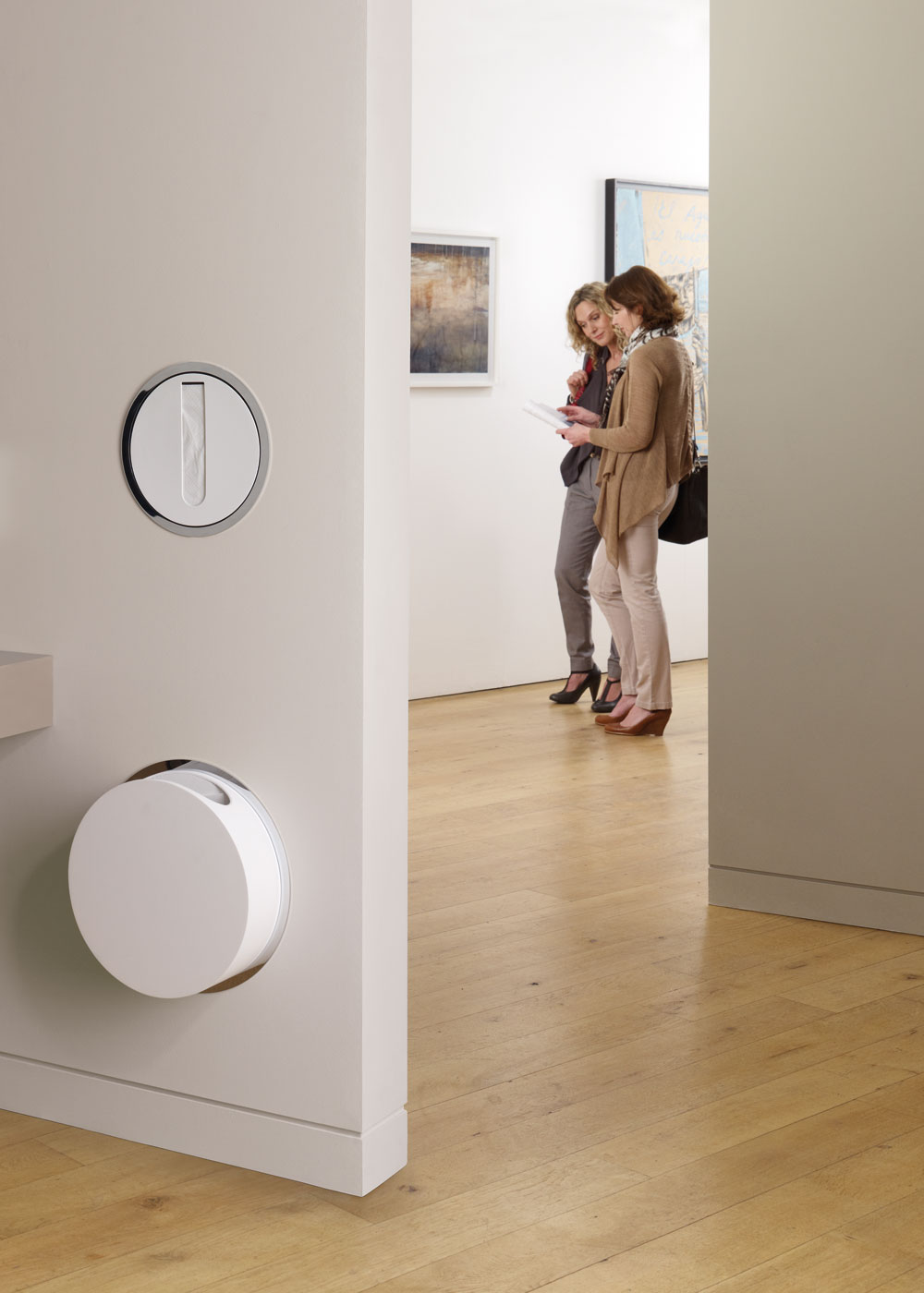 Round Series – new modular design concept for a waste-bin and paper tissue holder by VOLA