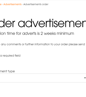 Advertisements order